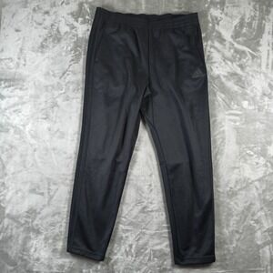 Adidas Track Pants Mens XL Black Tear Away Side Stripe Y2K Tapered Skater